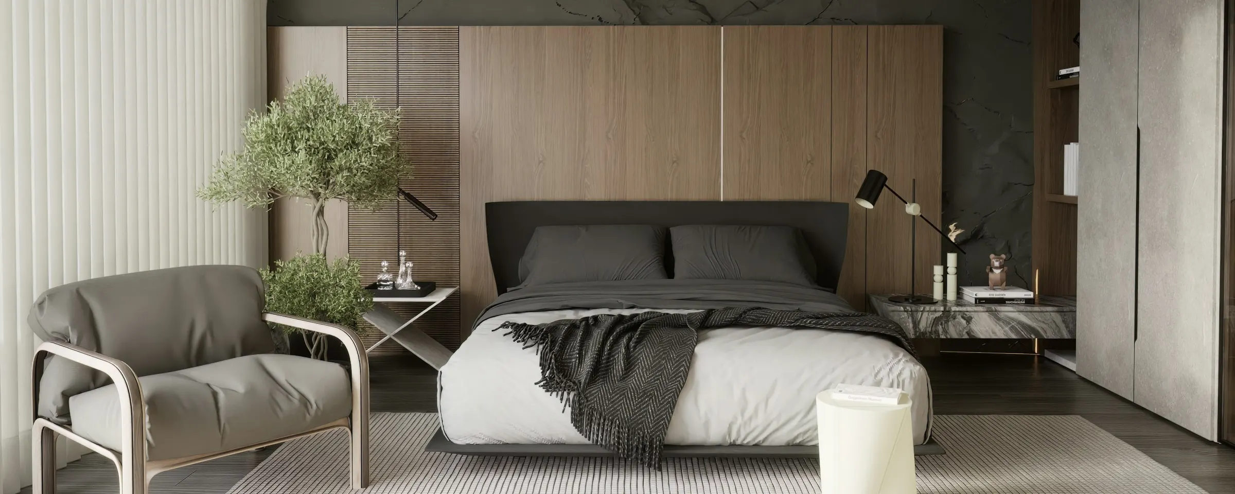 Calm bedrooms